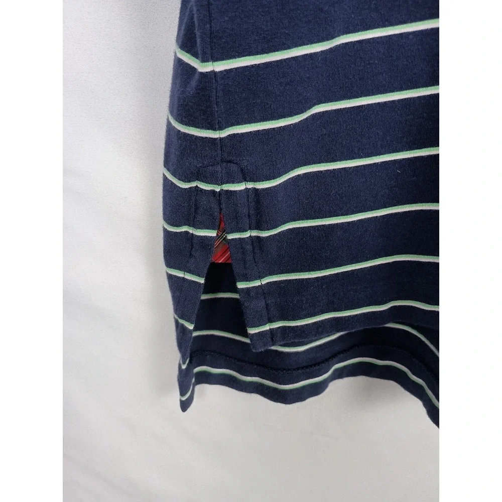 Polo Ralph Lauren Striped Blue Short Sleeve Stretch Lisle Shirt Golf Old Money